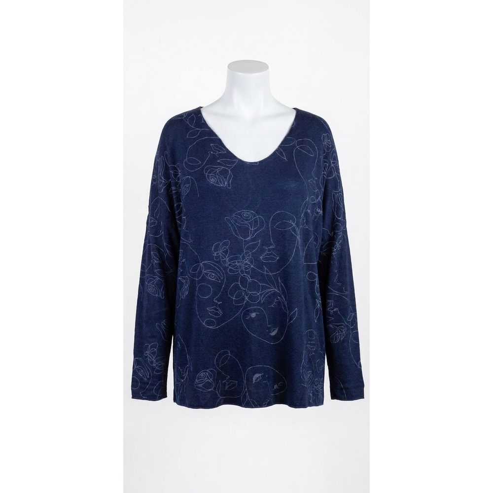NEW GIGI MODA la faccia top in navy